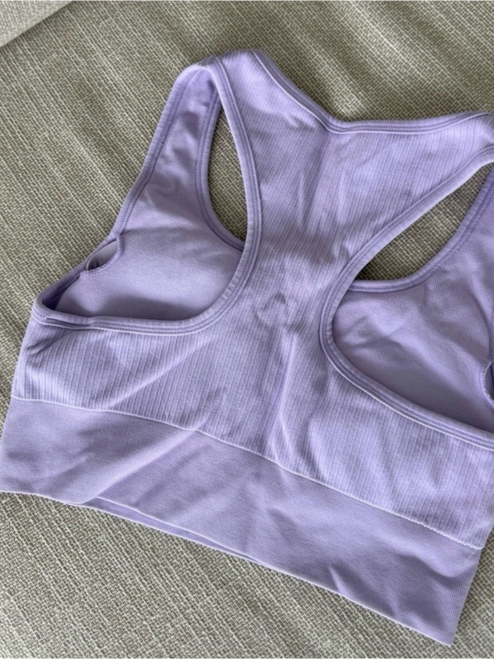 H&M Lavender Ribbed Racerback Sports Bra - Picture 2 of 4